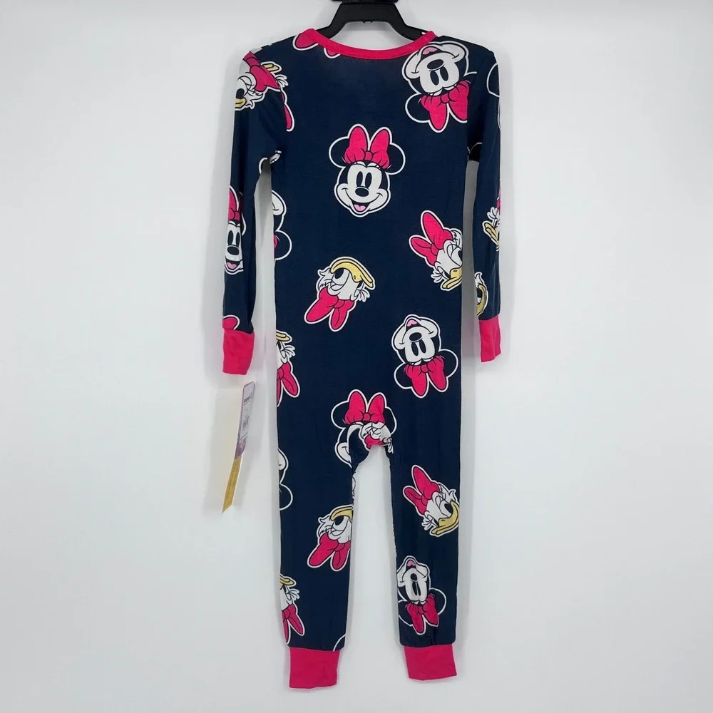 NWT Disney Minnie Mouse Daisy Duck‎ Toddler Girls Pajamas Sleepwear 3T Navy Pink